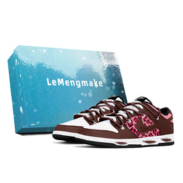 Nike Кроссовки для скейтбординга Dunk Joy Lemon, износостойкие, низкие, коричневые, мужские dd1391-100(team778-摩登豹纹s-box) | brown