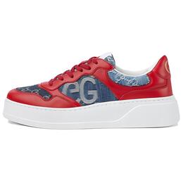 Gucci Кроссовки Gg «Красно-синий деним» 739285 aabyx 6441 | red blue