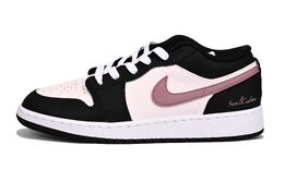 Jordan Баскетбольные кроссовки Air 1 Cherry Blossom Girlish SAML Low Top Vintage, мужские, розовые чернила 553558-131(team6-樱花少女) | pink ink