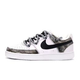 Nike Кроссовки Court Vision 1 с низким верхом, противоскользящие, износостойкие, мужские, черные, белые, серые dh2987-101(team488-水墨书生) | black white gray