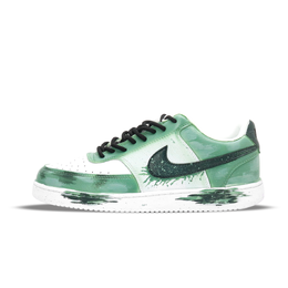 Nike Легкие и дышащие низкие кроссовки для скейтбординга Court Vision 1 Moss Vibrations, мужские, белые, зеленые dh2987-101（team1297-苔痕跃动） | white green