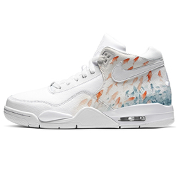 Nike Баскетбольные кроссовки Flight Legacy Vintage, мужские, средний размер, размер L, синие/белые bq4212-101(team181-海浪鱼跃) | white