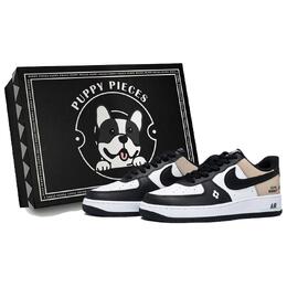Nike Фрагмент Air Force 1 Puppy, специальные низкие кроссовки для скейтборда, мужские, белые dv0788-001(team85-质朴拿铁as-box) | white