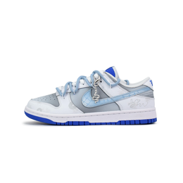 Nike Кроссовки для скейтбординга Dunk, легкие, противоскользящие и износостойкие, мужские, светло-синие dd1391-401(team462-蛇鳞之翼) | white blue gray