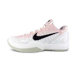 Nike Баскетбольные кроссовки Zoom Kobe 6 "All Star 2.0" с амортизацией, износостойкие, низкие, мужские, белые, розовые fq3546-100（team1076-珊瑚粉） | white pink