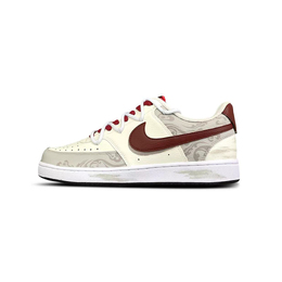 Nike Кроссовки Court Vision 1 Tower Rabbit Coexistence с амортизацией, износостойкие, низкие, мужские, для скейтбординга, красные, белые dm1187-101(team880-赤焰祥瑞） | red white