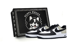 Nike Кроссовки Air Force 1 Puppy Fragment, Special Shoe Box, низкие, мужские, для скейтбординга, белые, бежевые dv0788-001(team85-蒹葭雾霾as-box) | white beige
