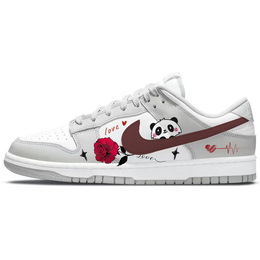 Nike Кроссовки для скейтбординга Dunk Cushioning, износостойкие, мужские, белые, серые dd1391-103(team56-炽热玫瑰) | gray