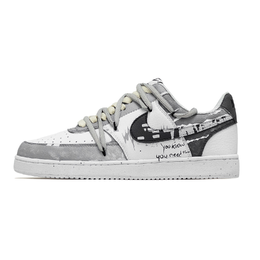 Nike Кроссовки для скейтбординга Court Vision 1 Low Top, мужские, серо-белые dh2987-101(team632-边缘化感应) | gray white
