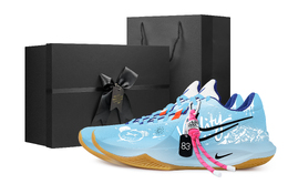 Nike Баскетбольные кроссовки Precision 6 Active Youth Black Box с низким верхом, противоскользящие, износостойкие, мужские, небесно-голубые hv1796-141(team529-活力青春黑色礼盒款) | sky blue