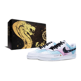 Nike Кроссовки для скейтбординга Court Vision 1, мужские, низкие, розовые dh2987-101(team244-天际未来b-box） | blue
