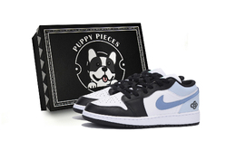Jordan Баскетбольные кроссовки Air 1 Vintage, низкие, мужские, цвет: черный, синий 553558-131(team85-海盐取亿s-boxa) | black blue