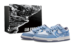 Nike Кроссовки для скейтбординга Dunk с низким верхом, износостойкие, синие, мужские fj4188-100（team543-风卷云涌bbox） | blue