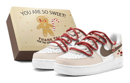 Nike Кроссовки Air Force 1 с низким верхом, противоскользящие, износостойкие, мужские, красно-коричневые cw2288-111(teams2-圣诞小鹿男s-box) | red brown