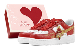 Nike Кроссовки Air Force 1 с низким верхом, противоскользящие, износостойкие, для скейтбординга, мужские, белые, желтые, красные cw2288-111(team88-金蛇贺岁s-box) | white red yellow