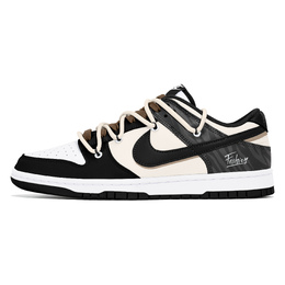 Nike Кроссовки для скейтбординга Dunk, износостойкие, низкие, мужские, черные dd1391-100(team778-复古斑马) | black