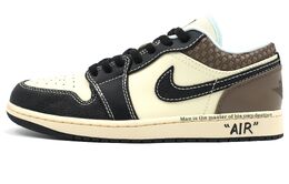 Jordan Баскетбольные кроссовки Air 1LOW SE с амортизацией, противоскользящие и износостойкие, низкие, винтажные, мужские, черно-коричневые hq3437-101(team205-美拉德) | black brown