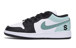 Jordan Мужские баскетбольные кроссовки Air 1 Puppy Fragment Snake Year с низким верхом, износостойкие, черные 553558-131(team85-奶绿灵蛇) | black