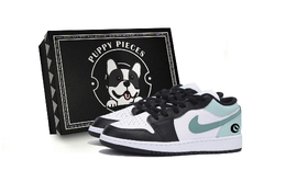 Jordan Баскетбольные кроссовки Air 1 Vintage, мужские, низкие, черные, Tiffany 553558-131(team85-奶绿运转s-boxa) | black
