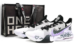 Nike Баскетбольные кроссовки Air Max Impact 3 с противоскользящим покрытием, устойчивые к истиранию, низкие, мужские, Active, фиолетовые dc3725-100(team400-黑粉战士男款紫) | white black purple