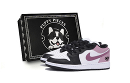 Jordan Баскетбольные кроссовки Air 1 Vintage, низкие, мужские, цвет: черный, розовый 553558-131(team85-树莓巳如s-boxa) | black