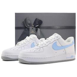 Nike Кроссовки Air Force 1 с низким верхом для скейтборда, противоскользящие, износостойкие, мужские, белые fj4146-100（team448-蓝airbox） | white