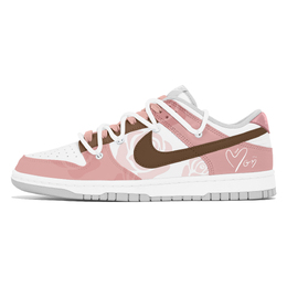 Nike Кроссовки для скейтбординга Dunk, износостойкие, низкие, мужские, белые, розовые dd1391-103(team399-春鸣雾岛) | white pink