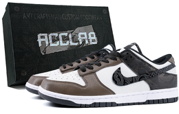 Nike Кроссовки для скейтбординга Dunk Anti-Slip, износостойкие, низкие, мужские, черно-коричневые dd1391-100(team97-暗黑巳蛇礼盒款) | black brown