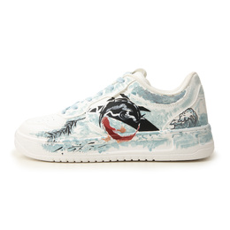 Anta Кроссовки для скейтбординга Leaping Dragon Gate Life Collection с противоскользящей амортизацией, низкие, мужские, белые, синие 912418001q-2(team284-跃龙门 ) | white blue