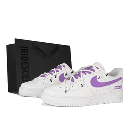 Nike Кроссовки Air Force 1 Low-Top для скейтбординга, мужские, белые, фиолетовые cw2288-111(team陆-微醺葡萄s-box) | white