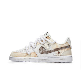 Nike Кроссовки Court Vision 1 PMS Desert Star с низким верхом, нескользящие, водонепроницаемые, мужские, оранжево-белые dh2987-101(team584-沙漠之星) | orange white