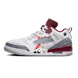 Jordan Баскетбольные кроссовки Spizike Red Plum Panda Bear с низким верхом, износостойкие и нескользящие, винтажные, мужские, белые, красные fq1759-106(team56-趴趴熊猫) | red