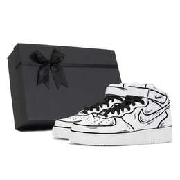 Nike Кроссовки Air Force 1 Coverage с противоскользящим и износостойким верхом для скейтборда, мужские, белые, черные cw2289-111(team210-黑白线条s-box) | black white