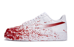 Nike Кроссовки Air Force 1 с противоскользящим покрытием, износостойкие, низкие, мужские, белые, красные cw2288-111(team171-男女同款案发现场) | white red