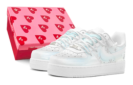 Nike Кроссовки для скейтбординга Air Force 1 Cushioning Low-Top, мужские, сине-серебристые cw2288-111(teams2-冰霜雪人男s-box) | blue silver