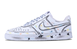 Nike Кроссовки для скейтборда Court Vision 1 Imaginary Space с противоскользящим износостойким низким верхом, мужские, черно-белые dh2987-101(team691-虚构空间 ) | black white