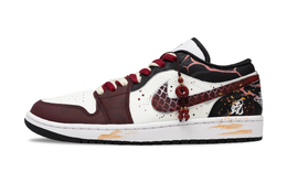 Jordan Баскетбольные кроссовки Air 1 Low-Top Vintage, мужские, красные, белые 553558-132(team195-蛇行万川) | red white