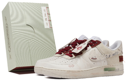 Nike Кроссовки Air Force 1 с низким верхом, противоскользящие, износостойкие, для скейтбординга, мужские, бежево-красные cw2288-111(teamh-男款福泽s-box) | beige red