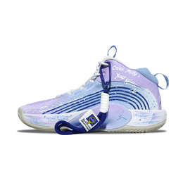 Jordan Баскетбольные кроссовки Jumpman 2021, мужские, средний верх, белые/синие/фиолетовые fd9908-141(team360-星空极光) | light purple