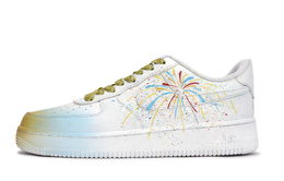 Nike Кроссовки Air Force 1 с низким верхом, противоскользящие, износостойкие, мужские, белые/синие, желтые/красные cw2288-111(team171-男女同款新春气象) | white blue yellow red