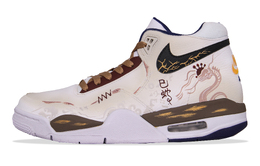 Nike Баскетбольные кроссовки Flight Legacy Slip, износостойкие, средней высоты, винтажные, желтые, коричневые, золотистые bq4212-102(team864-金蛇献瑞) | yellow brown gold