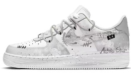 Nike Кроссовки Air Force 1 Nebula с антискользящим покрытием, износостойкие, низкие, для скейтбординга, мужские, серо-белые cw2288-111(team726-星云) | gray white