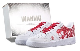 Nike Кроссовки Air Force 1 Warm, износостойкие, легкие, низкие, мужские, белые, красные cw2288-111（team144-灵蛇起航） | white red
