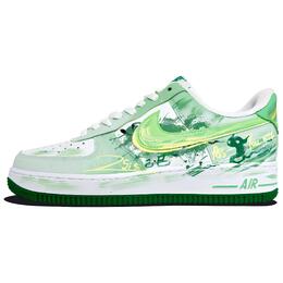 Nike Кроссовки Air Force 1 с низким верхом для скейтборда, устойчивые к истиранию, мужские, белые и зеленые fj4146-102（team217-小青蛇） | white green
