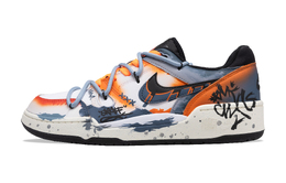 Nike Износостойкие низкие кроссовки для скейтбординга Full Force, мужские, сине-оранжевые fb1362-101（team250-暮色橙风） | blue orange