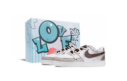 Nike Кроссовки Court Vision 1 Radiant Box с антискользящим покрытием, износостойкие, низкие, для скейтбординга, мужские, темно-коричневые dh2987-101(team441-男-灼灼-限定礼盒1) | dark brown