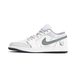 Jordan Баскетбольные кроссовки Air 1 Vintage, низкие, белые, мужские 553558-145(team578-酷酷小熊) | light yellow