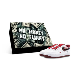 Nike Кроссовки Air Force 1 с низким верхом, противоскользящие, износостойкие, мужские, для скейтбординга, черные, белые, красные hm9483-100(team652-af缠绕红蛇box) | black white red