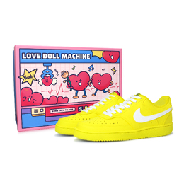 Nike Кроссовки для скейтбординга Court Vision 1, мужские, низкие, желтые/белые dh2987-101(team589-黄色恋曲礼盒款3） | yellow white