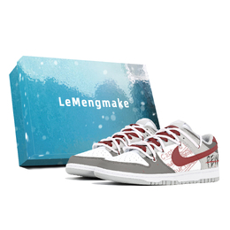 Nike Кроссовки для скейтбординга Dunk Joy Lemon, износостойкие и нескользящие, белые, серые, мужские dd1391-103(team778-手绘潮玩s-box) | white gray